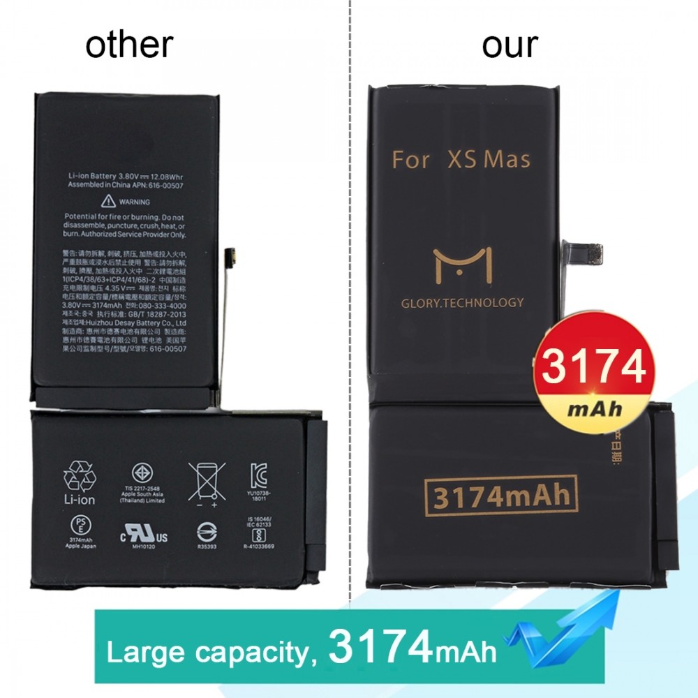 M Glory 3174mAh Li-ion Battery for iPhone XS Max iPhone Replacement Parts Apple iPhone XS Max